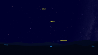 Catch a very slim crescent moon after sunset on Jan. 1, 2025.